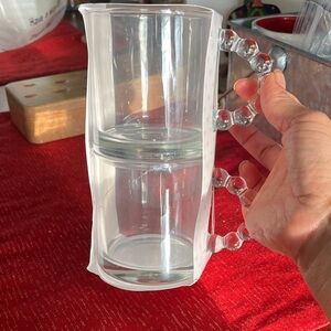 Elegant Clear Glass Mug Set
